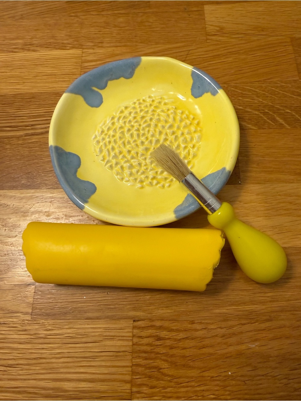 Ceramic garlic grater plate set